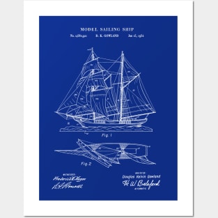 Patent Art 1954 Model Sailing Ship Posters and Art